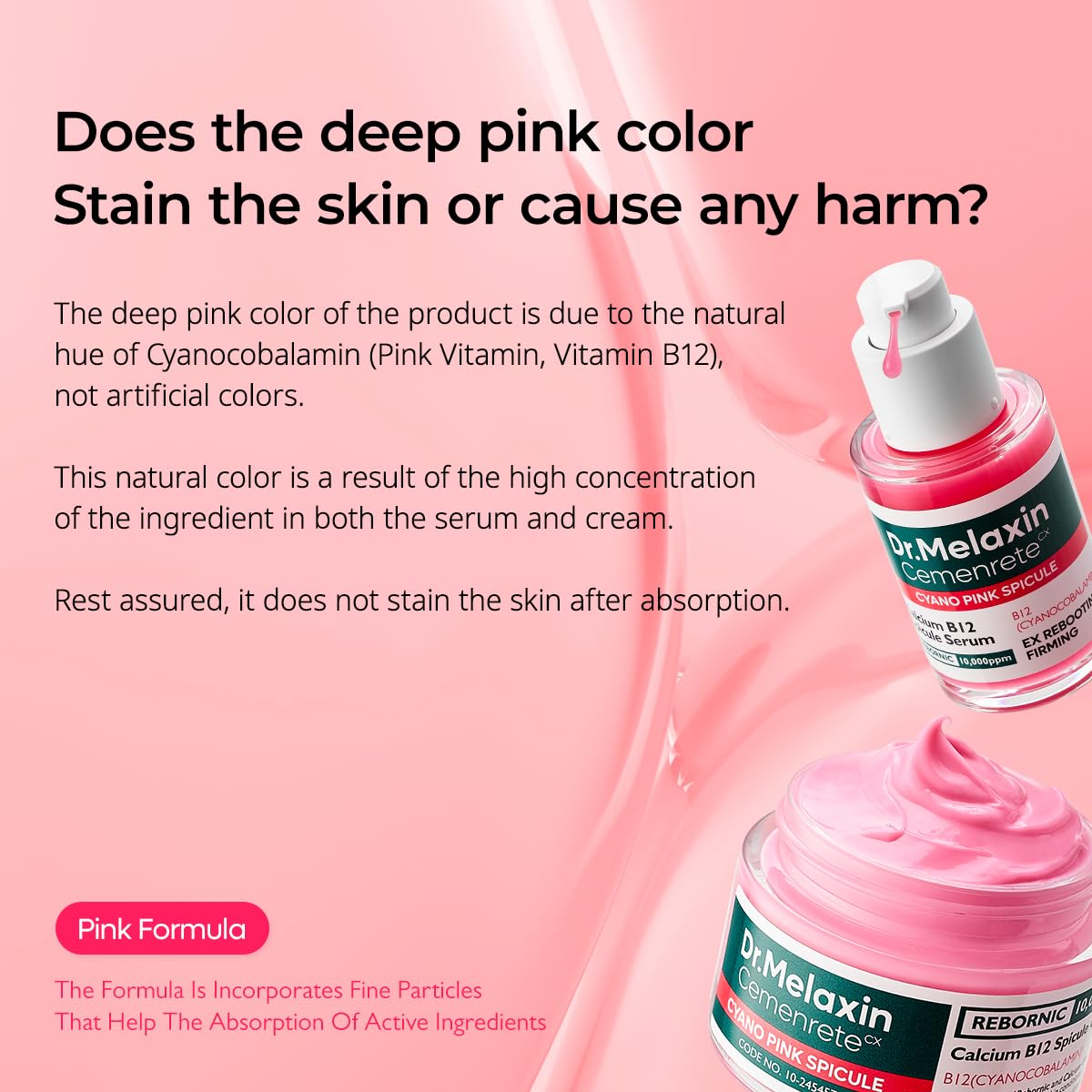 Cemenrete Cyano Pink Spicule Cream with Calcium, Vitamin B12 for under eyes skin, Dark Circles, Fine Lines, Puffiness&Eye Bags Cream, 1.69 fl. oz.