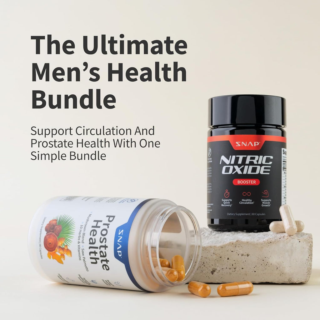 Snap Supplements Prostate Health Support with Saw Palmetto, Nettle Root, Magnesium & Zinc – 90 Capsules