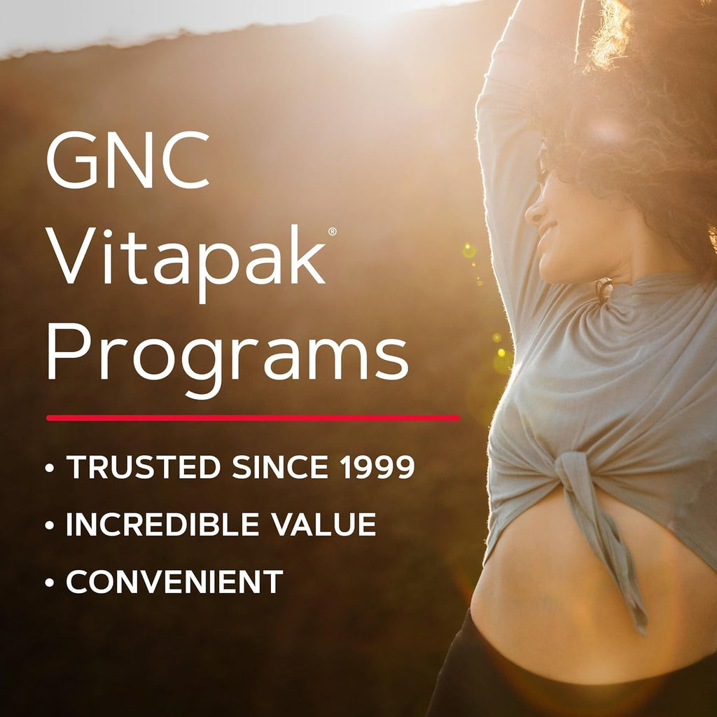 GNC Women's 30+ Vitapak Program, Daily Multivitamins and Minerals, Supports Healthy Bones, Skin, and Stress Relief, 30 Servings
