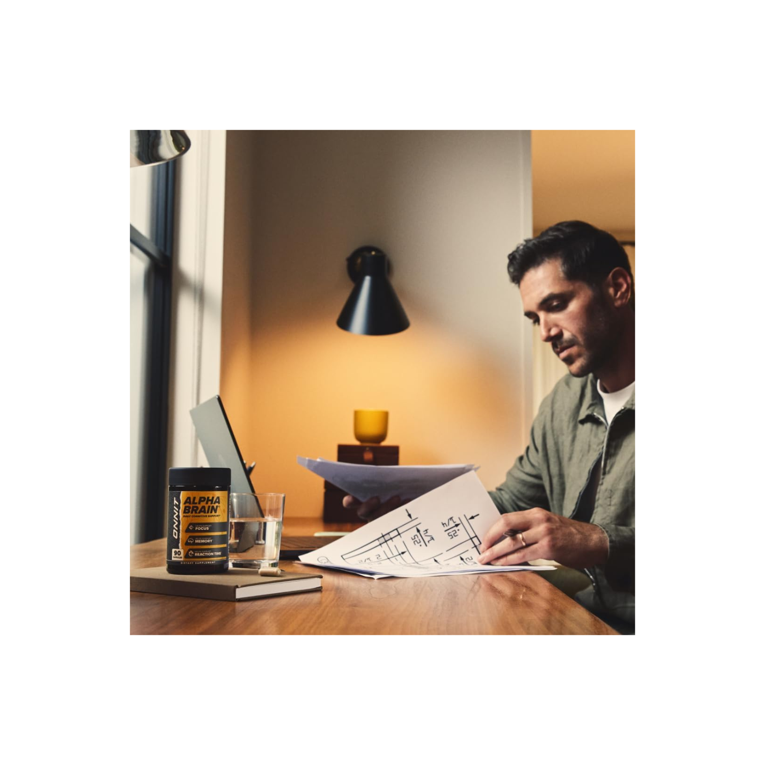 ONNIT Alpha Brain Nootropic Brain Supplement for Men & Women | Memory, Mental Clarity & Cognitive Improvement | Focus Capsules with L-Theanine, Vitamin B6 & Phosphatidylserine (30 Count)